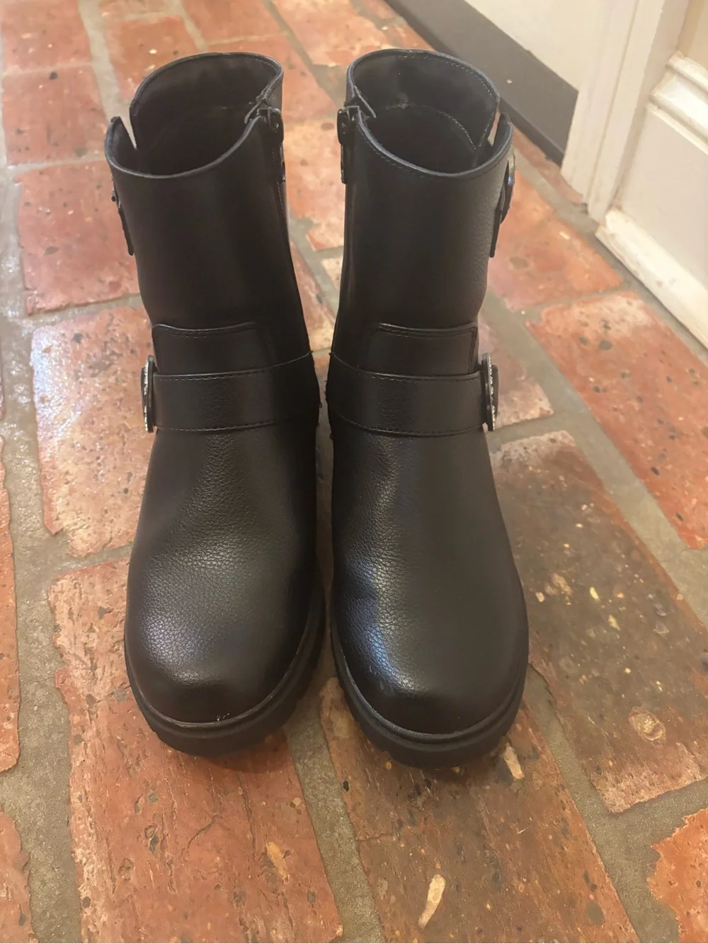 Black Girls Chelsea Buckle Boots